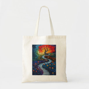 Colourful Mosaic Tree Tote Bag
