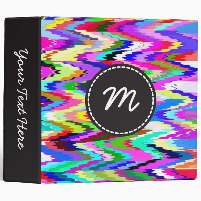 Colourful Mosaic Wave Pattern #5 Binder (Front/Spine)