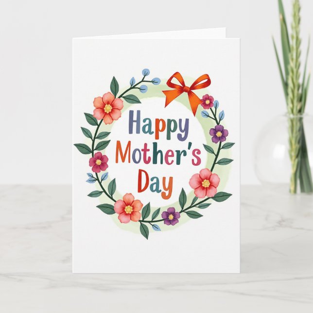 Colourful Mothers Day Love Card (Front)