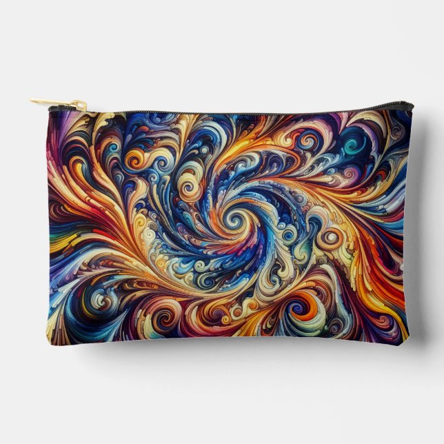 Colourful Motion Abstract Art Accessory Pouch (Front)