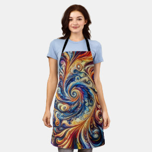 Colourful Motion Abstract Art Apron