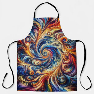 Colourful Motion Abstract Art Apron