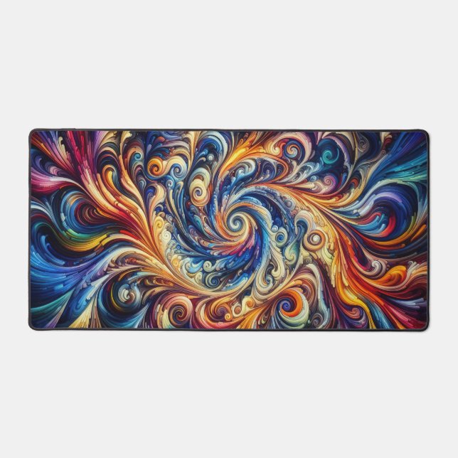 Colourful Motion Abstract Art Desk Mat (Front)