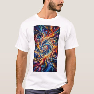 Colourful Motion Abstract Art T-Shirt