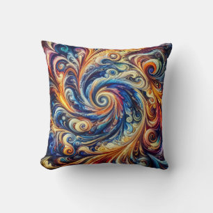 Colourful Motion Abstract Art Throw Pillow
