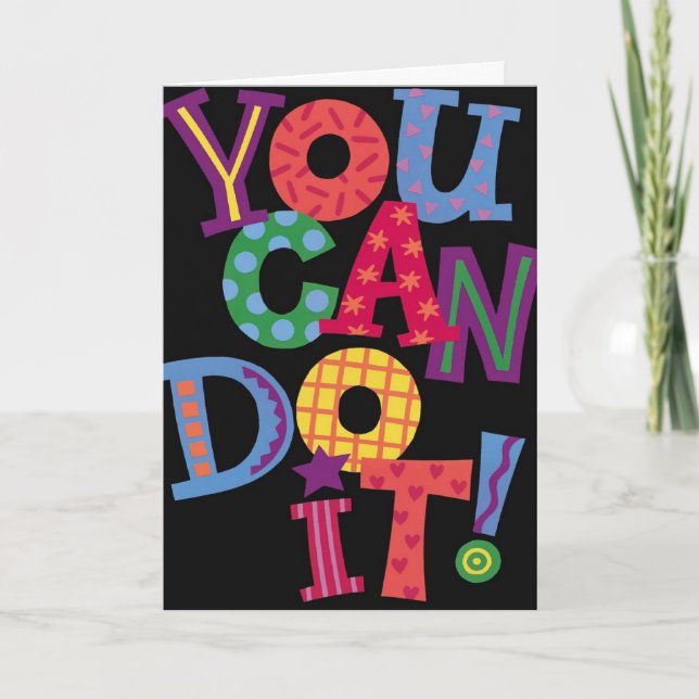 Colourful motivational customizable card (Front)