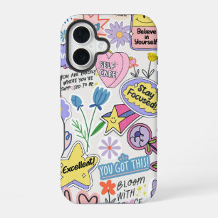 Colourful Motivational Quotes iPhone 16 Case