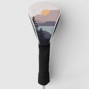Colourful Mountain lake sunrise landscape Golf Head Cover