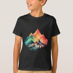 Colourful Mountain Outdoor Climbing Nature Forest  T-Shirt
