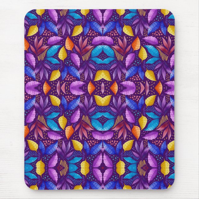 Colourful mouse pad featuring a symmetrical (Front)