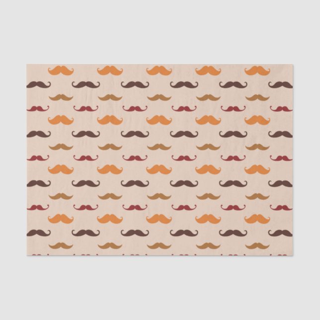 Colourful Moustaches   Tissue Paper (Front)