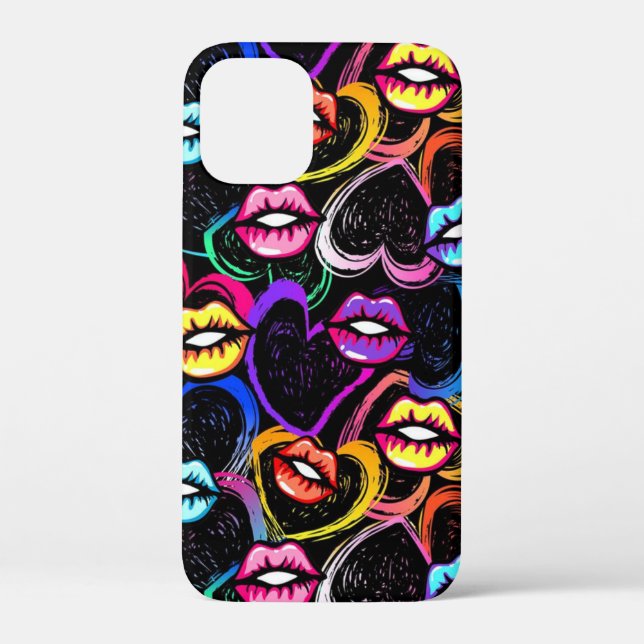 colourful mouth & heart  Case-Mate iPhone case (Back)