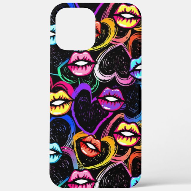 colourful mouth & heart      Case-Mate iPhone case (Back)