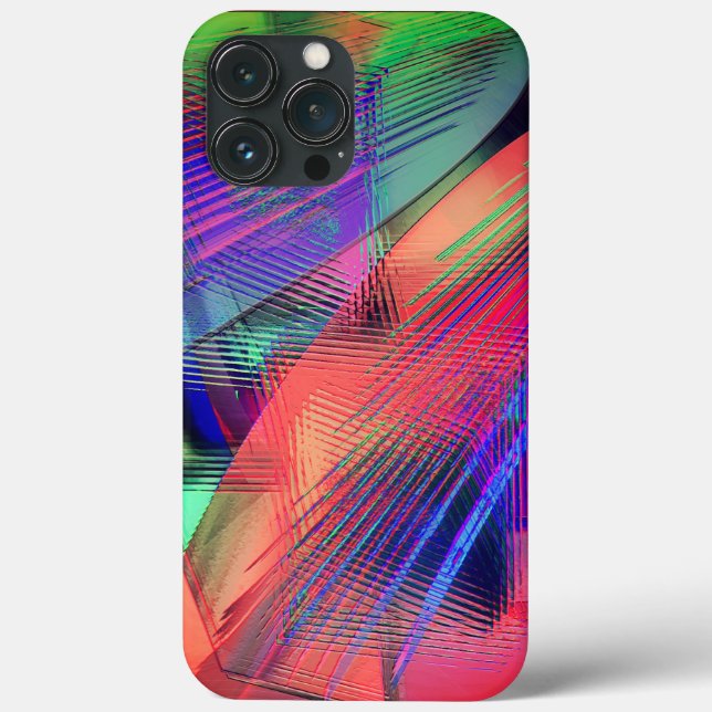 Colourful movement of messy objects in soft carvin Case-Mate iPhone case (Back)