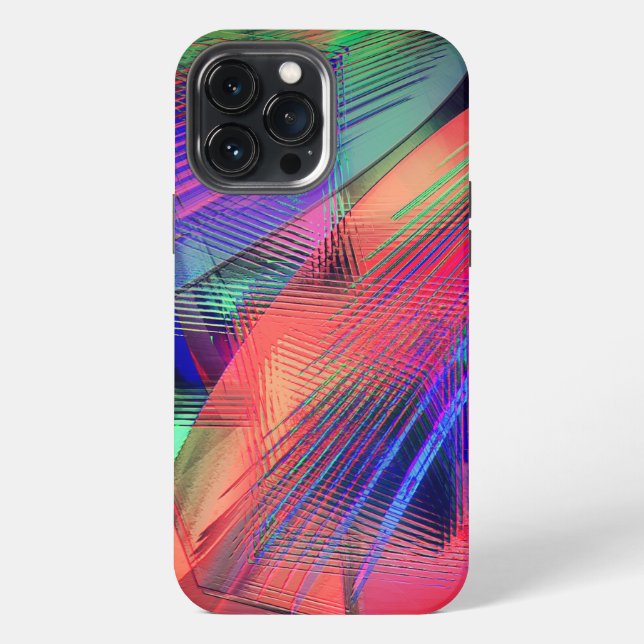 Colourful movement of messy objects in soft carvin iPhone case (Back)