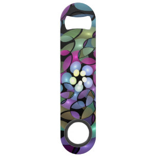Colourful Movements Abstract Trippy Fractal Art Bar Key