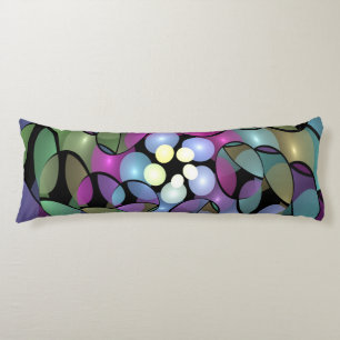 Colourful Movements Abstract Trippy Fractal Art Body Pillow