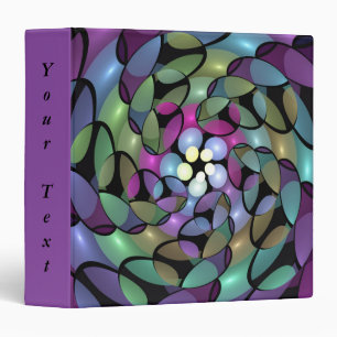 Colourful Movements Abstract Trippy Fractal Text Binder