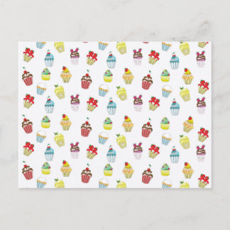colourful muffins background postcard