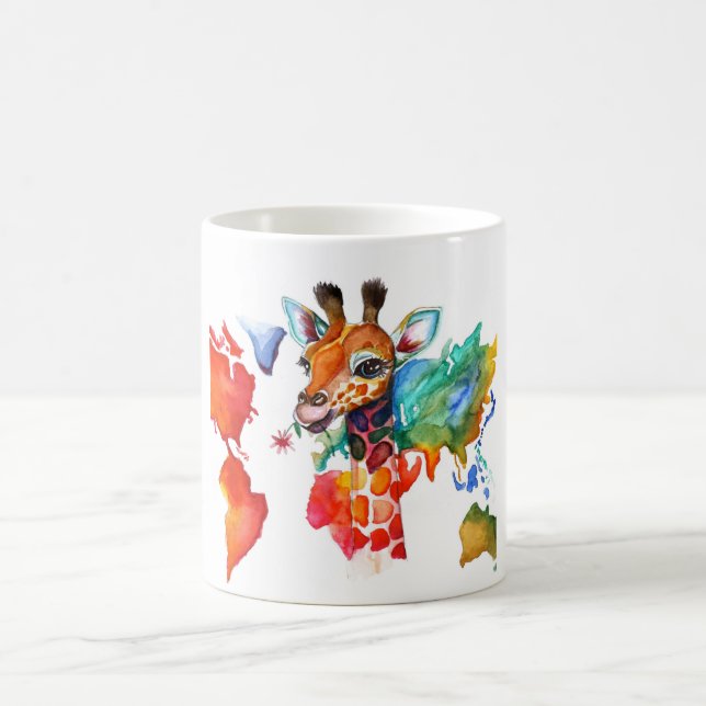 Colourful Mug with giraffe (Center)