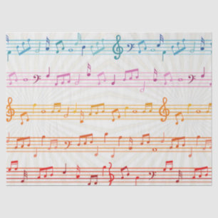 Colourful Multi colour Music note Musician Tissue Paper