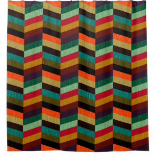 Colourful Multi-Coloured Herringbone Pattern