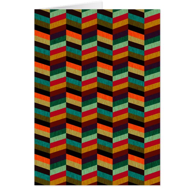 Colourful Multi-Coloured Herringbone Style Pattern (Front)