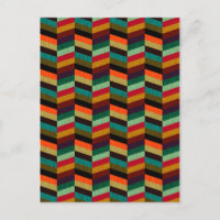 Colourful Multi-Coloured Herringbone Style Pattern