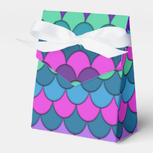 Colourful Multi-Coloured Mermaid Birthday Party Favor Box