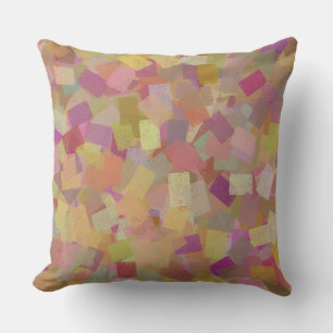 Colourful Multicolor Cubism Abstract Pattern Throw Pillow