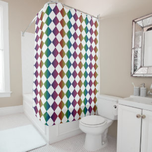 Colourful Multicolor Diamond Harlequin Chequered
