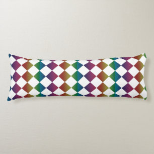 Colourful Multicolor Diamond Harlequin Chequered Body Pillow