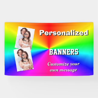Colourful multicolored bright rainbow banner