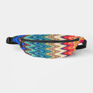 Colourful Multicolored Elegant Wavy Pattern Fanny Pack