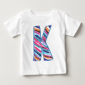 Colourful Multicolored Letter K as in Kay Baby T-Shirt