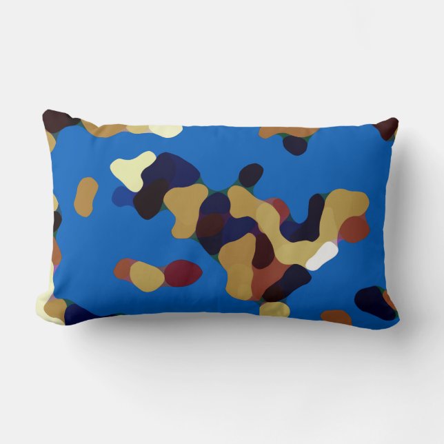 Colourful Multicolored Lumbar Pillow (Front)