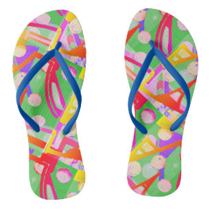 Colourful Multicolored Pattern  Flip Flops