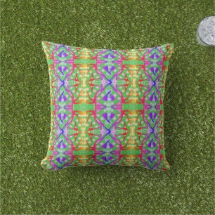 Colourful Multicolored Pattern  Outdoor Pillow