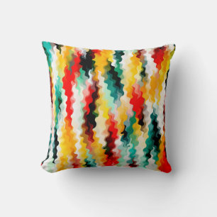 Colourful Multicolored Pattern Throw Pillow