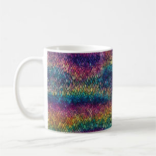 Colourful Multicolored Rainbow Mermaid Tail Scales Coffee Mug