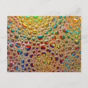 Colourful Multicolored Soap Bubbles Art Postcard