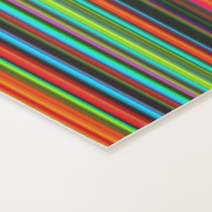 Colourful Multicolored Striped Pattern Yoga Mat