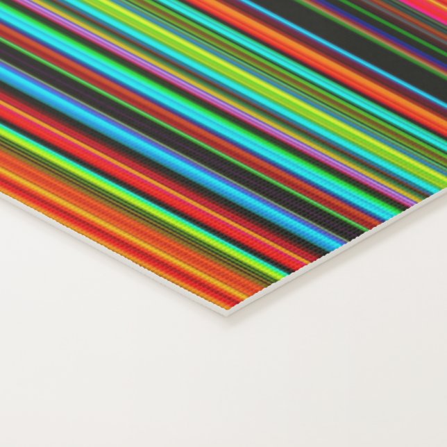 Colourful Multicolored Striped Pattern Yoga Mat (Detail)