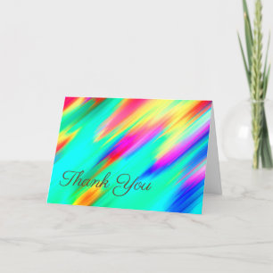 Colourful Multicoloured Abstract Pattern Thank You Card