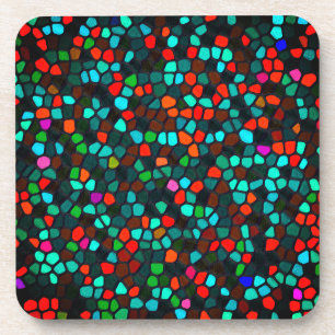 Colourful Multicoloured Mosaic Pattern Coaster
