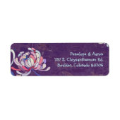 Colourful Mum Purple Wedding Address Labels (Front)