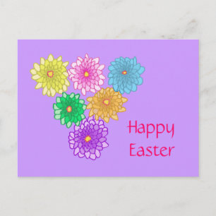 Colourful Mums Happy Easter Postcards