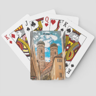 Colourful Munich Germany Frauenkirche Playing Cards