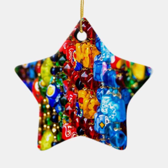 Colourful Murano Ceramic Ornament (Front)