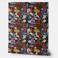 Colourful Mushroom Flower Floral Pattern